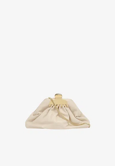 Marc Jacobs Small Glam Claw Clutch Bag In Ivory