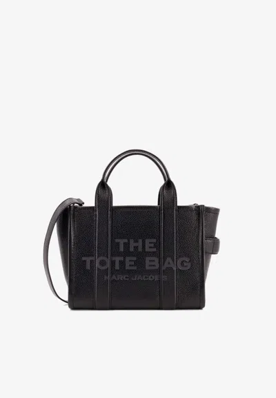 Marc Jacobs Small Grained Leather Tote Bag In Black