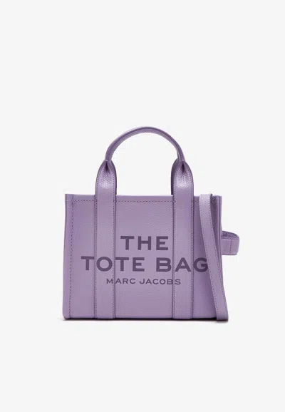 Marc Jacobs Small Grained Leather Tote Bag In Lilac