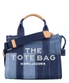 Marc Jacobs The Small Tote Denim Patchwork In Blue