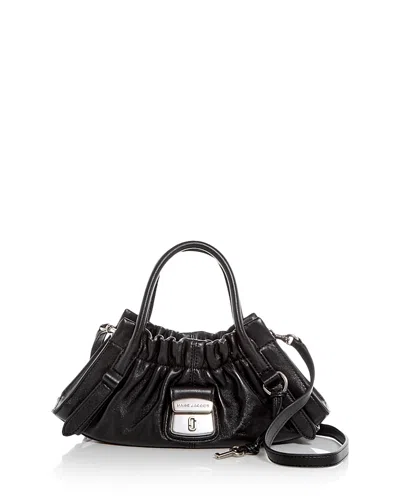 Marc Jacobs Small Leather Satchel Crossbody Bag In Black