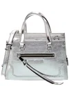 Marc Jacobs Small Leather Satchel In Silver