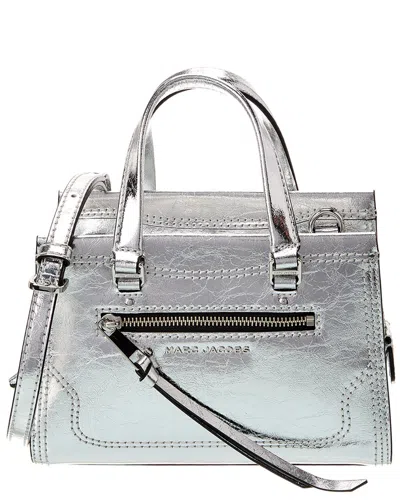 Marc Jacobs Small Leather Satchel In Silver