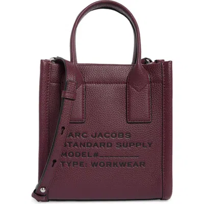 Marc Jacobs Small Leather Standard Supply Tote In Dark Plum