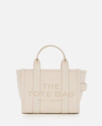 Marc Jacobs Small Leather Tote Bag In Beige