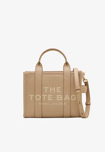 Marc Jacobs Small Leather Tote Bag In Camel