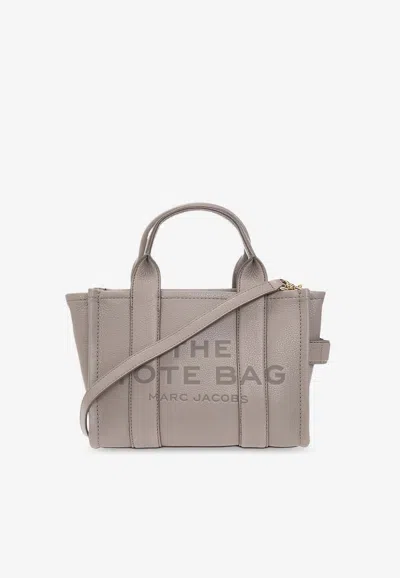 Marc Jacobs Small Leather Tote Bag In Gray