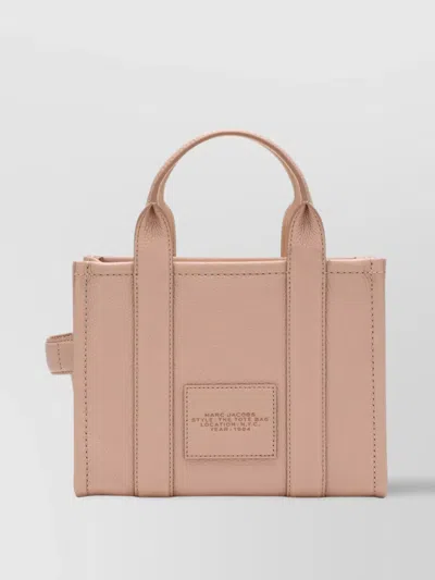 Marc Jacobs Small Leather Tote Bag With Top Handles In Pink