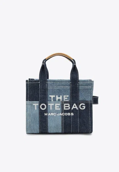 Marc Jacobs Small Patchwork Denim Tote Bag In Blue