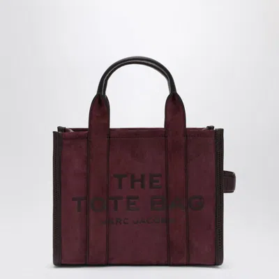 Marc Jacobs Small Plum Suede Tote Bag In Burgundy