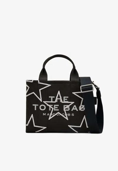 Marc Jacobs Small Star Canvas Tote Bag In Black