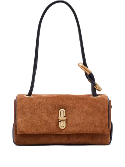 Marc Jacobs Small Suede Shoulder Bag In Brown