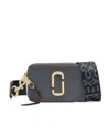 Marc Jacobs The Snapshot Logo Plaque Crossbody Bag In Gray