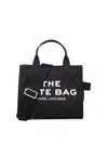 Marc Jacobs Black Canvas Mini The Tote Bag Handbag In Black