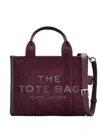 Marc Jacobs Dark Plum The Logo Small Tote In Brown