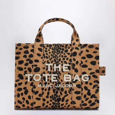 Marc Jacobs Small Tote Bag With Cheetah Print In Black