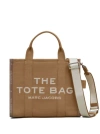 MARC JACOBS SMALL TOTE' BEIGE TOTE WITH CONTRASTING LOGO EMBROIDERY IN COTTON AND POLYESTER