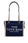 Marc Jacobs The Denim Chain Small Tote Bag Dark Wash In Dark Wash (blue)