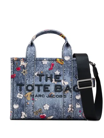 Marc Jacobs Small Tote Trompe Bag In Blue