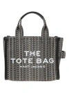 Marc Jacobs Beige The Monogram Small Tote Bag In Black