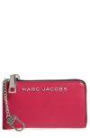 Marc Jacobs Small Zip Card Wallet In Lipstick