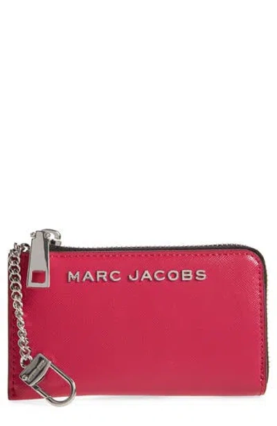 Marc Jacobs Small Zip Card Wallet In Lipstick