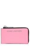 Marc Jacobs Small Zip Card Wallet In Pink