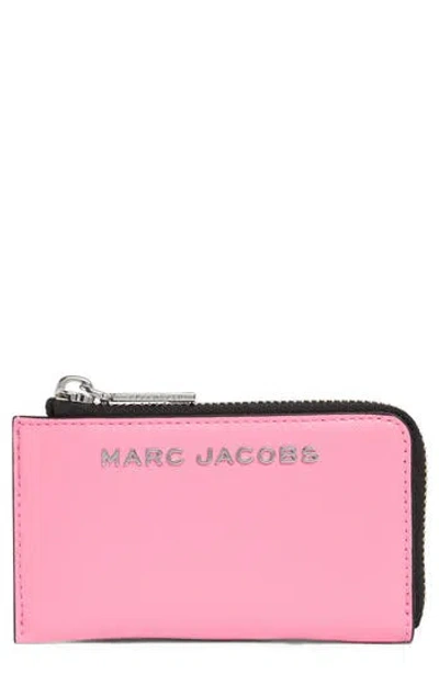 Marc Jacobs Small Zip Card Wallet In Pink