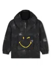 Marc Jacobs Smiley Face-print Windbreaker In Black
