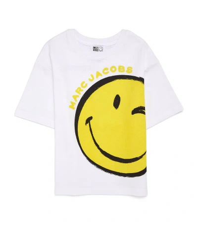 Marc Jacobs Kids' Smiley Face T-shirt (4-12+ Years) In White