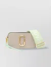 Marc Jacobs Beige And Acid Green Leather The Snapshot Crossbody Bag In Multi