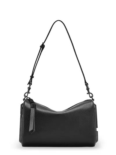 Marc Jacobs Snapshot Hammered Leather Shoulder Bag In Black