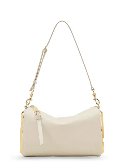 Marc Jacobs Snapshot Hammered Leather Shoulder Bag In White