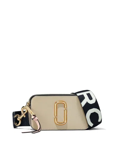 Marc Jacobs Snapshot Leather Bag In Beige