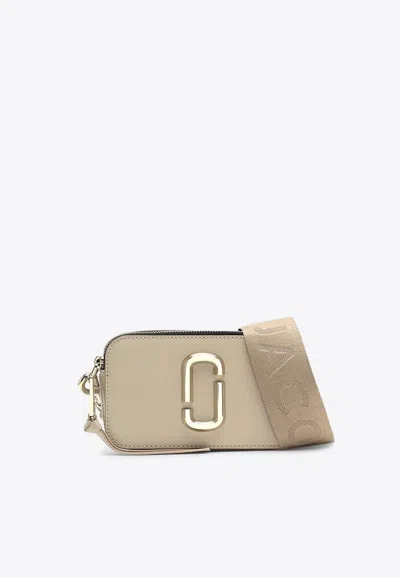 Marc Jacobs Snapshot Leather Crossbody Bag In Nude