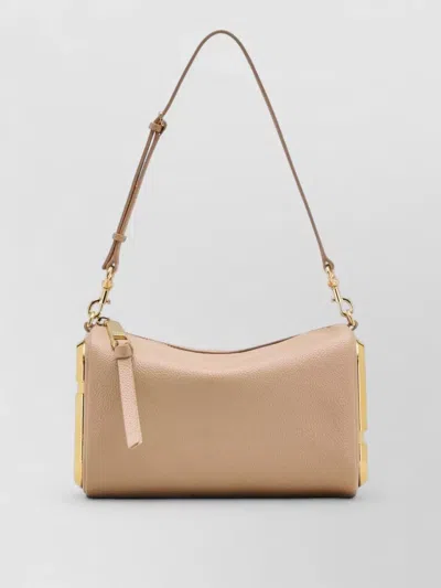 Marc Jacobs Snapshot Leather Shoulder Bag Adjustable Strap In Brown