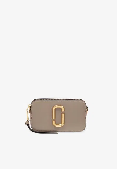 Marc Jacobs Snapshot Leather Shoulder Bag In Brown