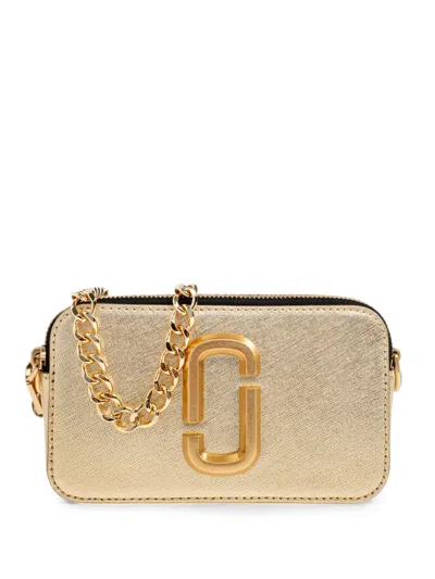 Marc Jacobs Snapshot Leather Shoulder Bag In Gold