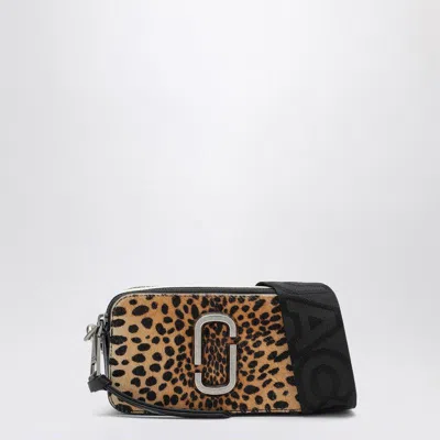 Marc Jacobs The Cheetah Haircalf Snapshot Black Multi Leather Camera Bag In Zoo