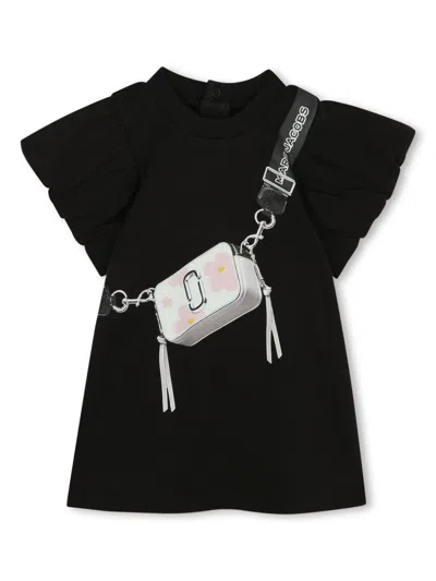 Marc Jacobs Babies' Snapshot-print Dress In Black