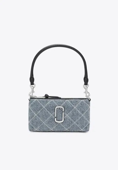 Marc Jacobs Snapshot Quilted Denim Convertible Shoulder Bag In Blue