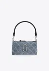Marc Jacobs Snapshot Quilted Denim Convertible Shoulder Bag In Blue