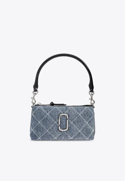 Marc Jacobs Snapshot Quilted Denim Convertible Shoulder Bag In Blue