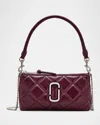 Marc Jacobs Snapshot Quilted Leather Shoulder Bag In Purple