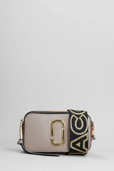 MARC JACOBS SNAPSHOT SHOULDER BAG IN TAUPE LEATHER