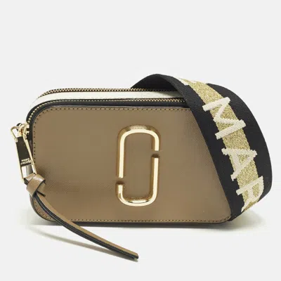 Pre-owned Marc Jacobs Snapshot Tricolor Leather Camera Crossbody Bag In Multi