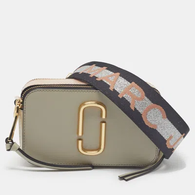 Pre-owned Marc Jacobs Snapshot Tricolor Saffiano Leather Crossbody Bag In Multi