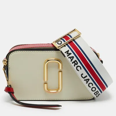 Pre-owned Marc Jacobs Snapshot Tricolor Saffiano Leather Crossbody Bag In Multi