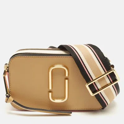 Pre-owned Marc Jacobs Snapshot Tricolor Saffiano Patent Leather Crossbody Bag In Multicolor