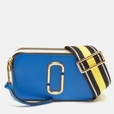 Pre-owned Marc Jacobs Snapshot Tricolor Saffiano Patent Leather Crossbody Bag In Multicolor